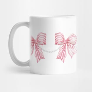 Coquette Aesthetic Pink Bows and Pearls Mug